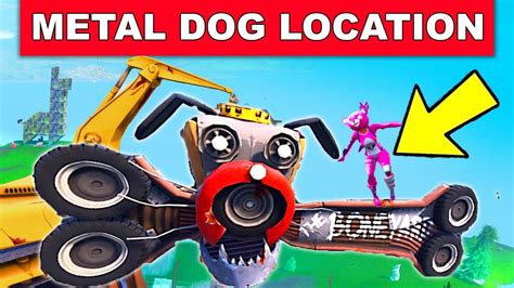 giant metal dog house fortnite|giant metal dog head location.